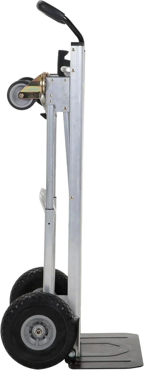 2026 New4-in-1 folding hand truck with puncture-proof wheels