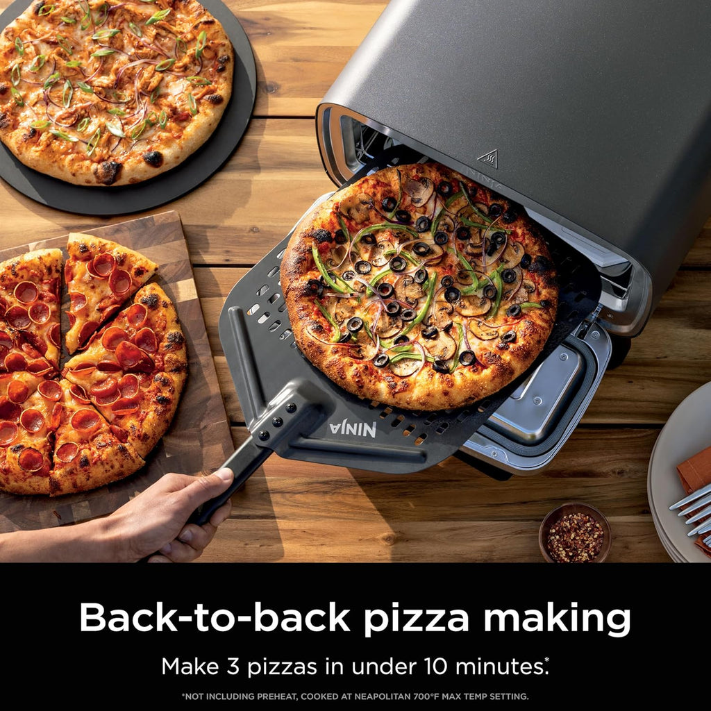 2026 Artisan Outdoor Pizza Oven, 12-inch, 3-minute Pizza, Neapolitan, Thin Crust, New York Chicago, Custom, 700F Max Temperature, Electric Heat, Bake, Broil, Proof, Warm, MO201