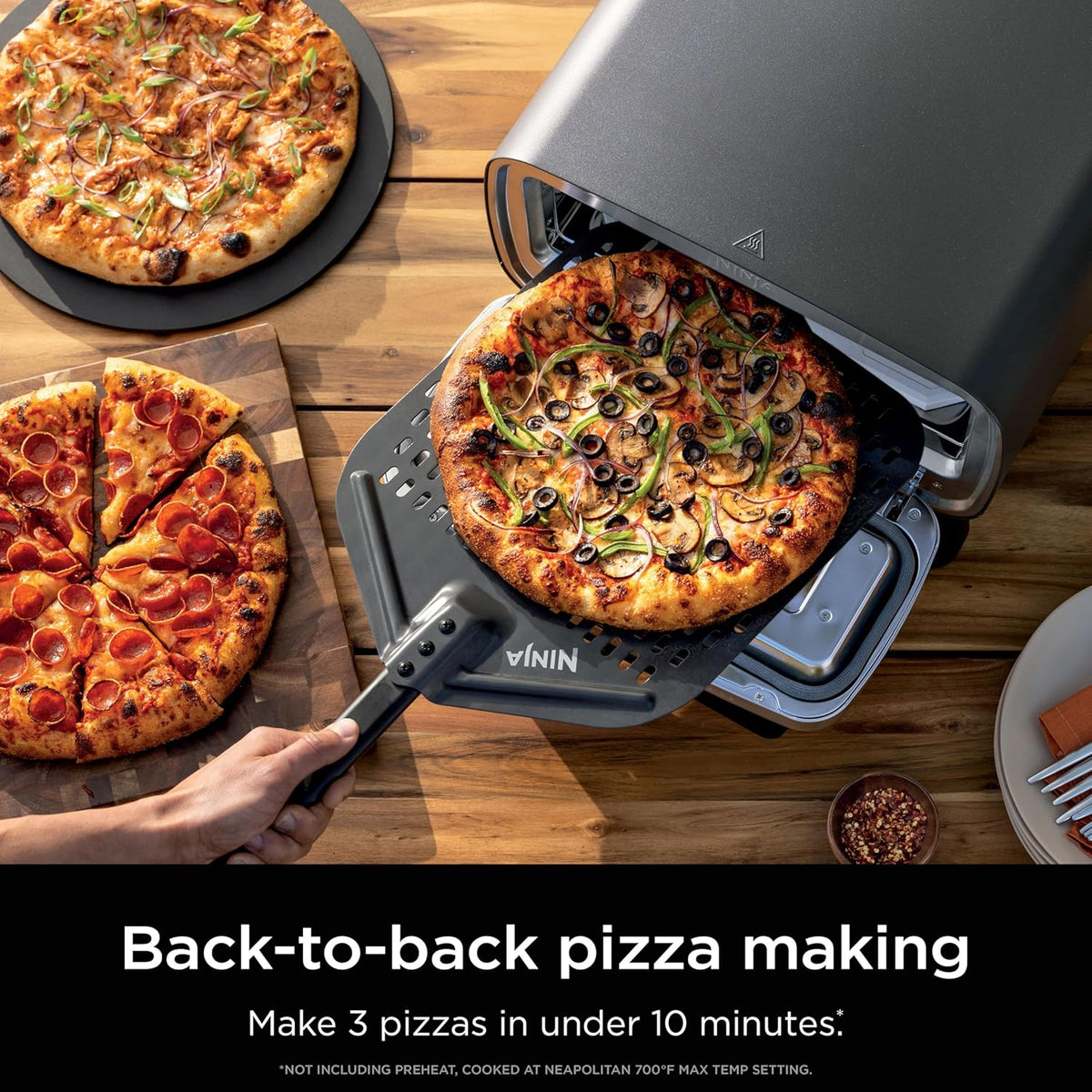 2026 Artisan Outdoor Pizza Oven, 12-inch, 3-minute Pizza, Neapolitan, Thin Crust, New York Chicago, Custom, 700F Max Temperature, Electric Heat, Bake, Broil, Proof, Warm, MO201