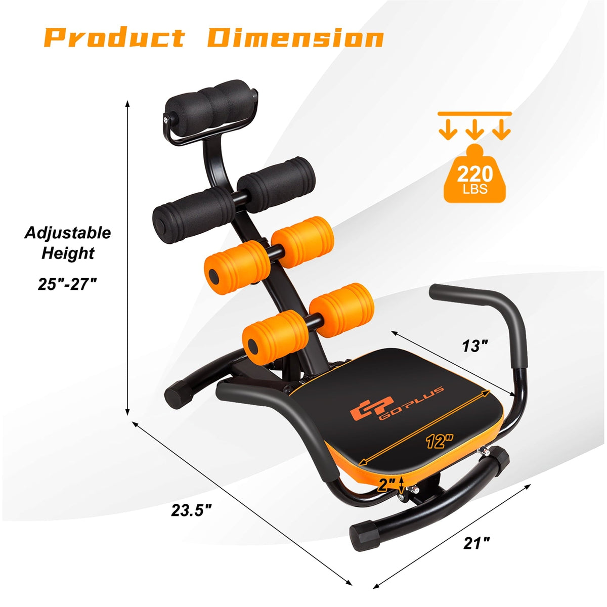 2026 Core Ab Trainer Bench Abdominal Stomach Exerciser Workout Gym Fitness Machine