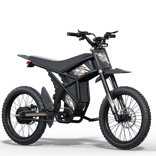2026 GT73 PRO/GT73 Ebike for Adults, 50MPH 60V 3000W / 37MPH 48V 2400W Eectric Dirt Bike, 36.4AH Dual Battery Dirtbike Up to 85 Miles, 25" Motorcycle Tire, UL2849 All Terrain E Bike Full Suspension