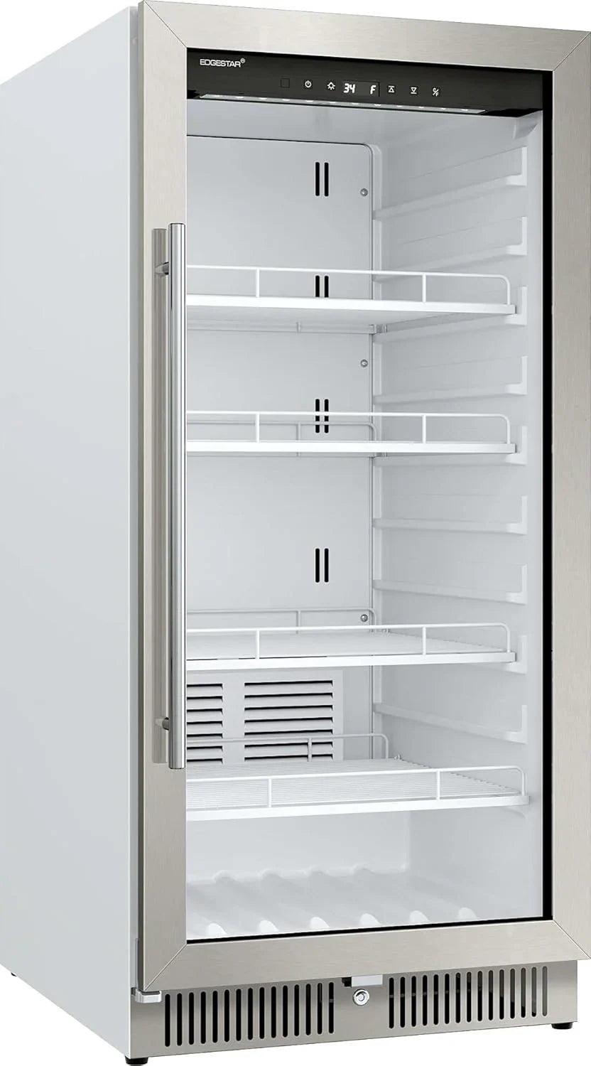 2026 VBM101 22" Wide 10.1 Cu. Ft. Commercial Beverage Merchandiser Stainless Steel, Temp Alarm, Reversible Door