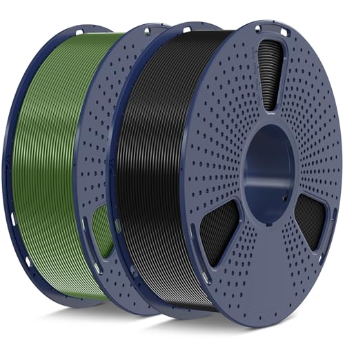 2026 SUNLU 4kg PLA 3D Printer Filament Bundle, Neatly Wound PLA Filament 1.75mm ±0.02mm, Individually Vacuum Packed, 4kg in Total, 1kg per Spool, 4 Pack, 4000g, 4Black