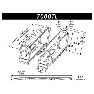 2026 7000TL Portable Car Lift for Trucks & SUVs, 7000 lbs Capacity