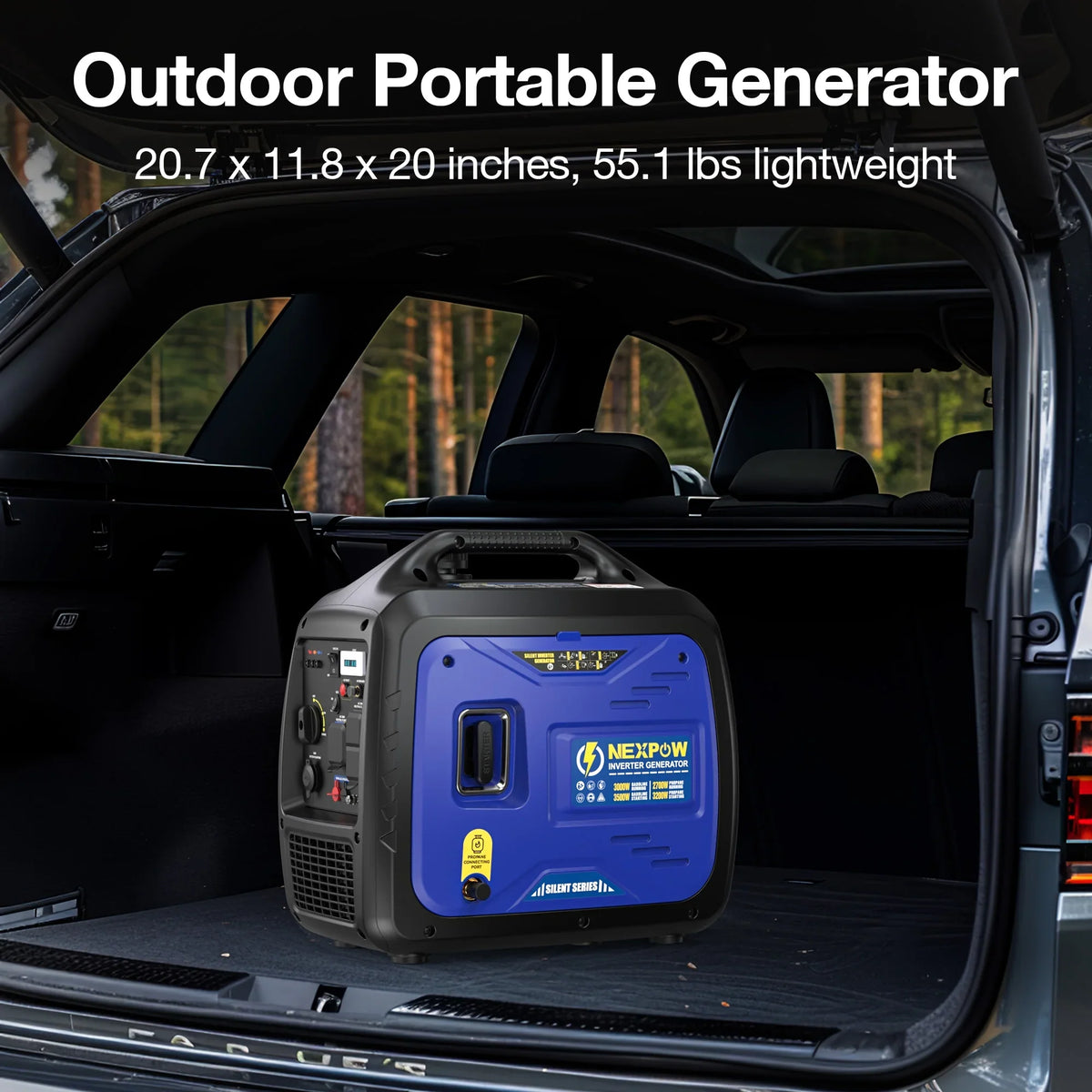 2026 NewNEXPOW 2250W Portable Inverter Generator, Gasoline Power Quiet Lightweight for Backup Home & Camping, Eco-Mode Feature, Parallel Capability, EPA Compliant