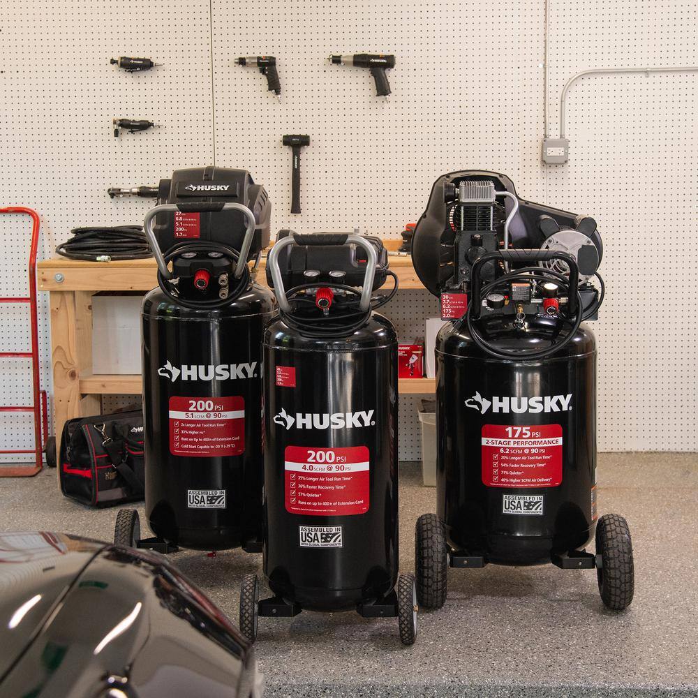 2026 30 Gal. 175 PSI Oil Lubed Belt Drive Portable Vertical Electric Air Compressor C304H