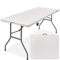 2026 NewBest Choice Products 6ft Plastic Folding Table, Indoor Outdoor Heavy Duty Portable w/ Handle, Lock - White