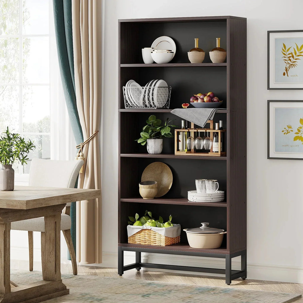 2026 70.87 Inch Tall 5-Tier Bookcase, Large Bookshelf with 31.5 Inch Wide Storage