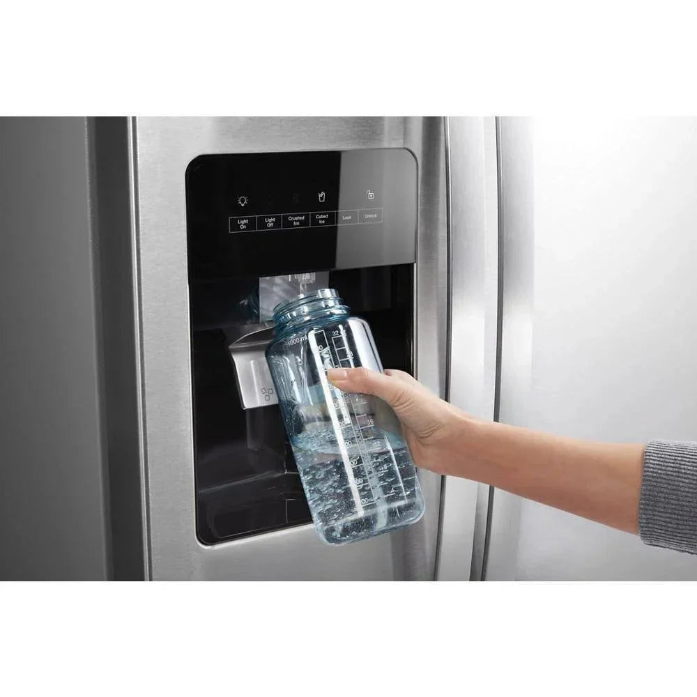2026 New36-inch wide side-by-side refrigerator – 24 cubic feet stainless steel
