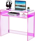 2026 Acrylic Desk Laptop Workstation Study Table Home Office Console Table Entrance Tables Decor (Green)