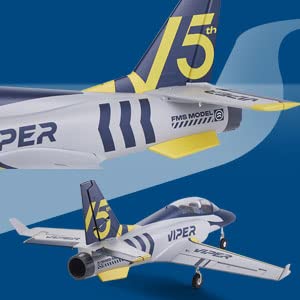 2026 Fms Rc Jets 70mm Viper V2 EDF Navy Blue rc Airplanes for Adults for Trainer for Beginners 6 CH Remote Control Planes PNP (NO Control Battery Charger)