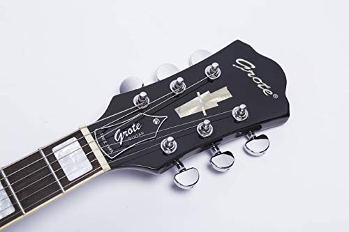 2026 GROTE Jazz Electric Guitar Hollow Body Chrome Hardware P90 pickup (RED)