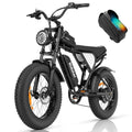 2026 NewRidstar electric bicycle for adults, 1200 W, 48 km/h mountain bike, 48 V 15.6 Ah battery, 20" fat bike tires, 7-speed full suspension