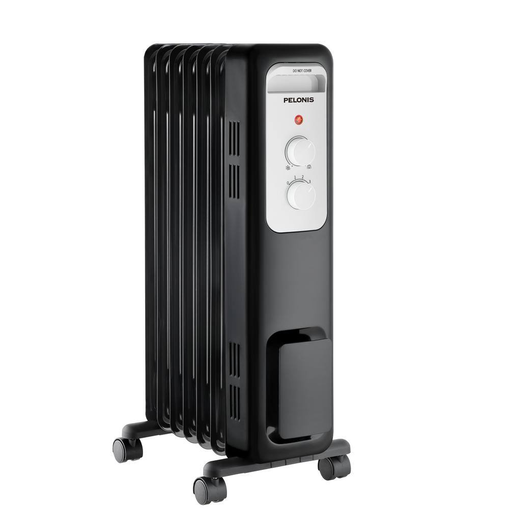 2026 Pelonis 1500-Watt Oil-Filled Radiant Electric Space Heater with Thermostat HO-0279