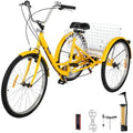 2026 Adult Tricycle 26 7 Speed 3 Wheel Trike Bicycle Bike Cruise w Basket Shooping
