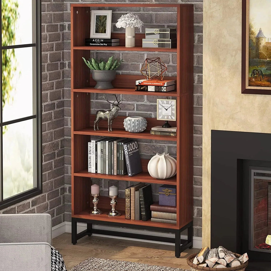 2026 70.87 Inch Tall 5-Tier Bookcase, Large Bookshelf with 31.5 Inch Wide Storage