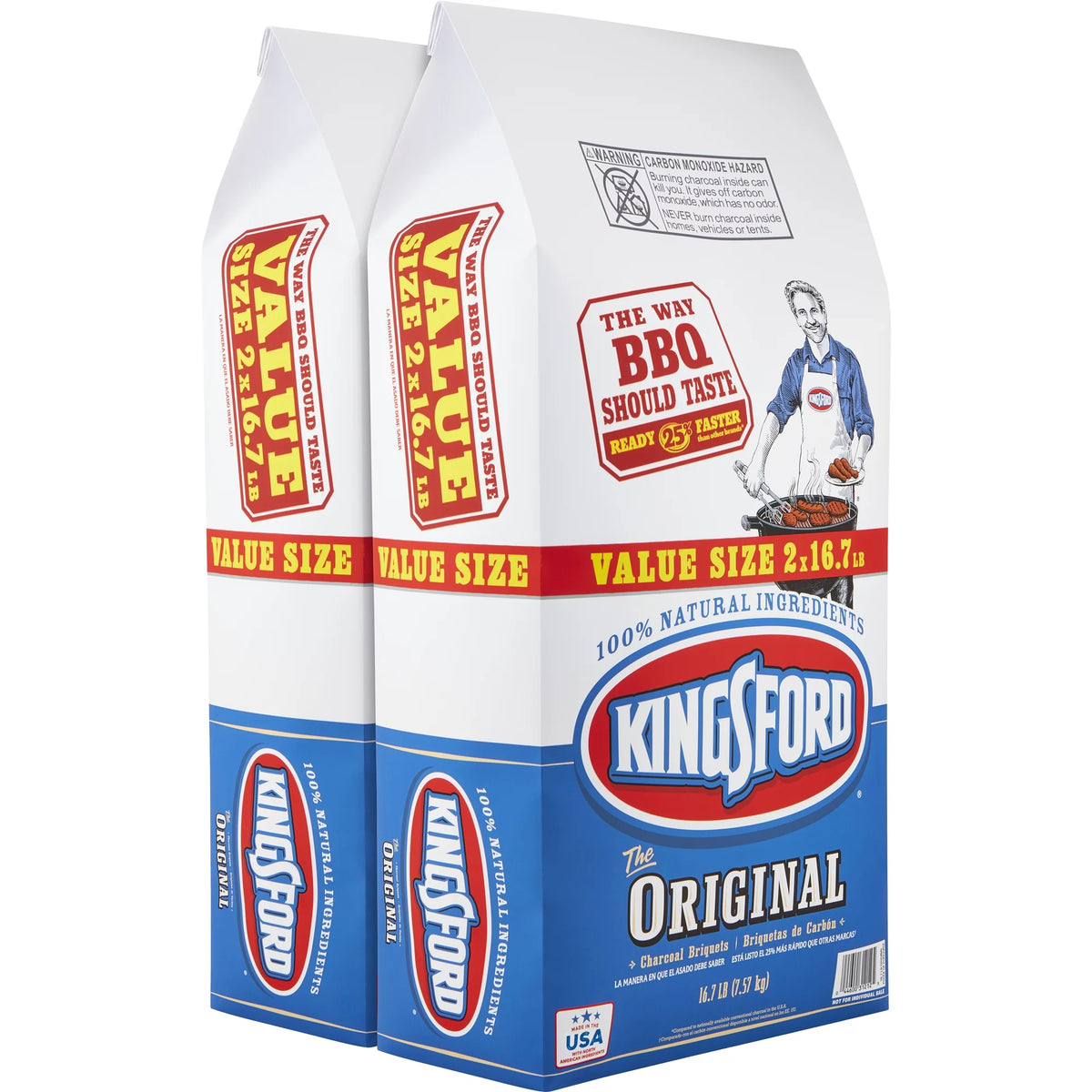 2026 Kingsford Original Charcoal Briquettes, Two 16.7 lb Bags