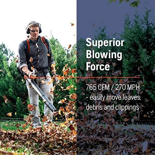 2026 NewHusqvarna 150BT Petrol Leaf Blower with Backpack, 51 cc, 2.16 hp, 765 CFM, 270 MPH, Ergonomic Design