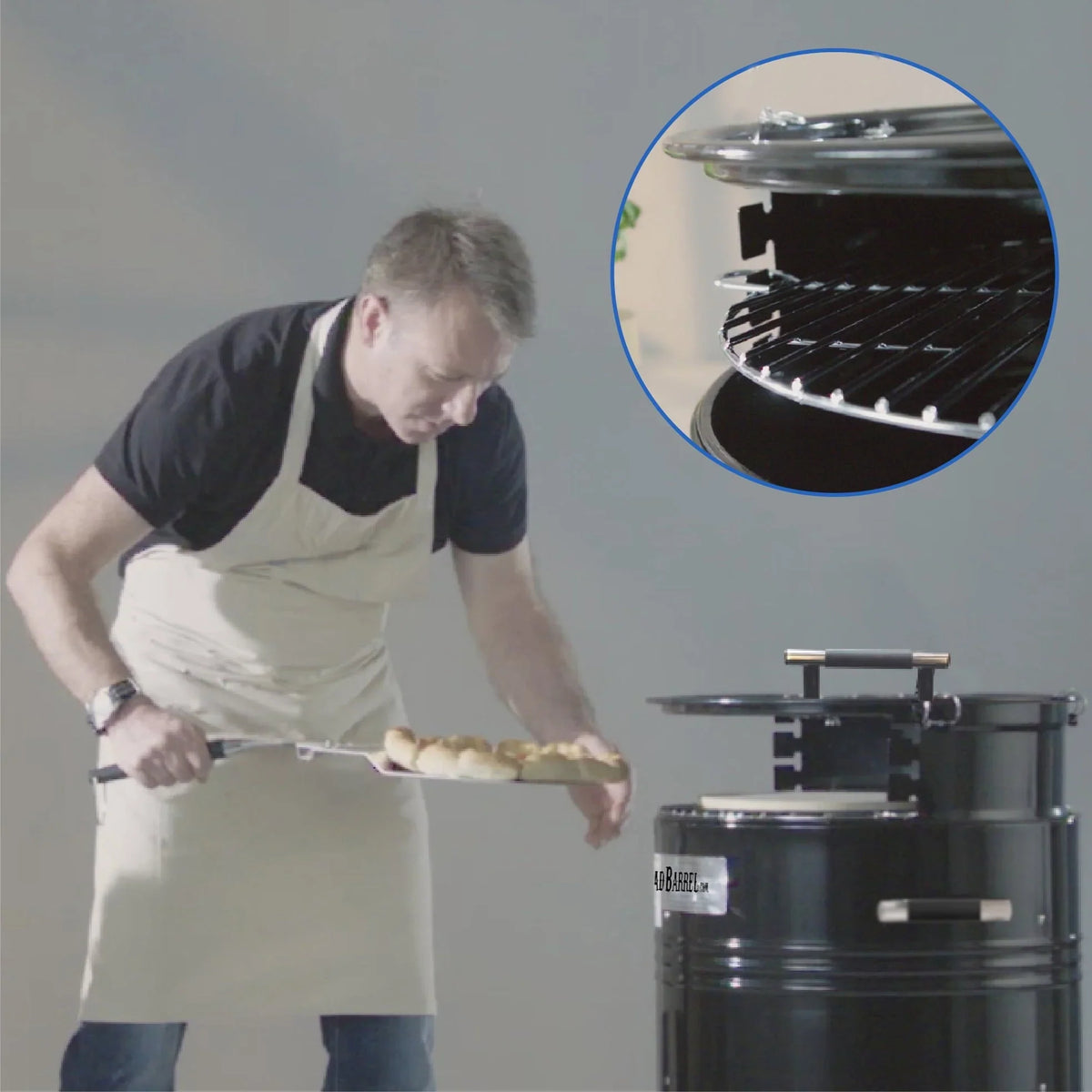 2026 NewBig Bad Barrel BBQ Smoker Grill 5 in 1 Barrel can be used as a Smoker, Grill, Pizza Oven, Table and Fire Pit