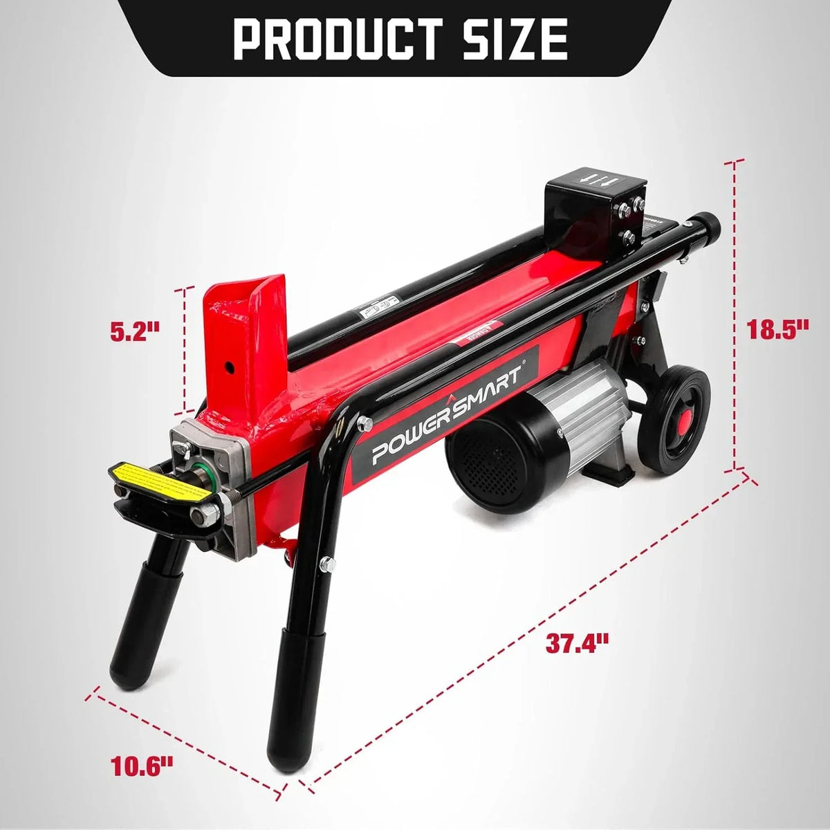2026 Electric Log Splitter 7-Ton - Efficient Wood Splitter with 3500 Motor Speed, 15 Amp, Horizontal Full Beam Design and Steel Wedge for Firewood & Kindling Cutting