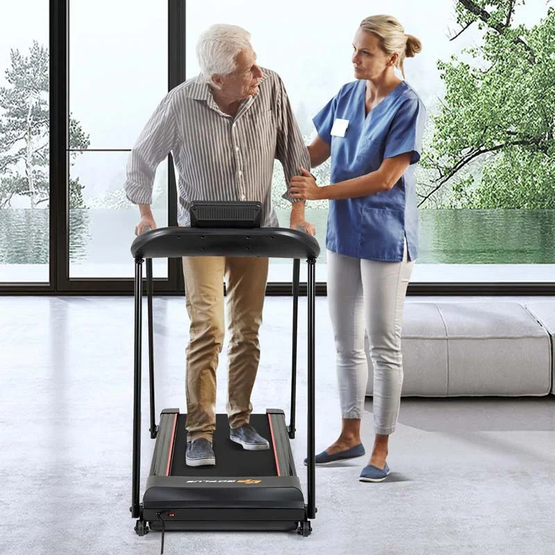 2026 2.5 Walking Treadmill for Senior with Long Handrail, 300 lbs Capacity, Recovery Fitness Exercise Machine for Home with Pulse Sensors