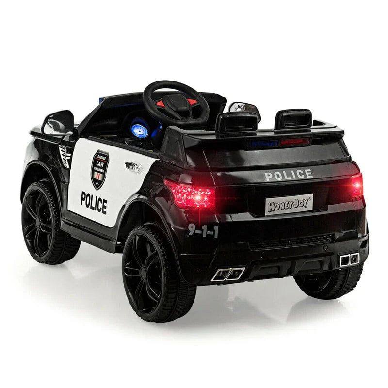 2026 Kids Ride On Police Car 12V Battery Powered Electric Riding Toy Truck Car with LED Siren Flashing Light