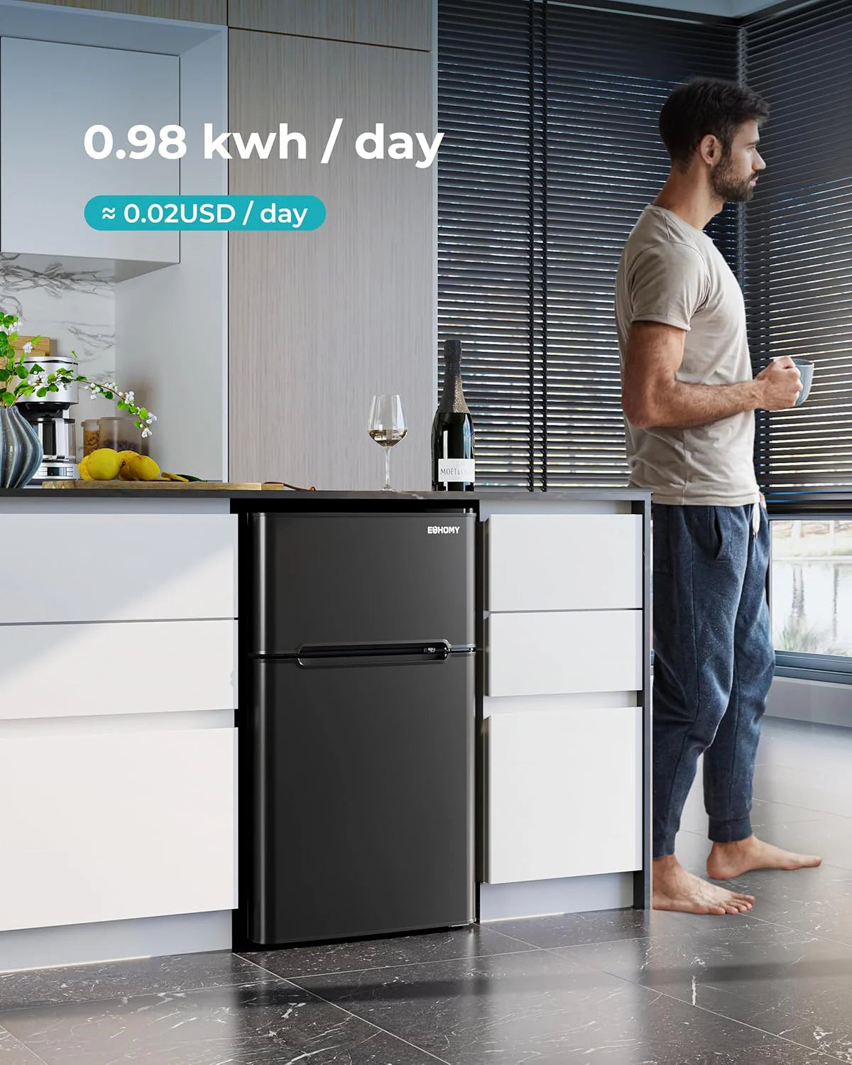 2026 3.2 Cu.Ft Mini Fridge with Freezer – 2-Door Compact Refrigerator for Bedroom, Dorm, Office or Apartment, Silver3.2 Cu.Ft Mini Fridge with Freezer – 2-Door Compact Refrigerator for Bedroom, Dorm, Office or Apartment, Silver