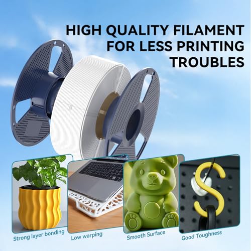 2026 SUNLU 4kg PLA 3D Printer Filament Bundle, Neatly Wound PLA Filament 1.75mm ±0.02mm, Individually Vacuum Packed, 4kg in Total, 1kg per Spool, 4 Pack, 4000g, 4Black