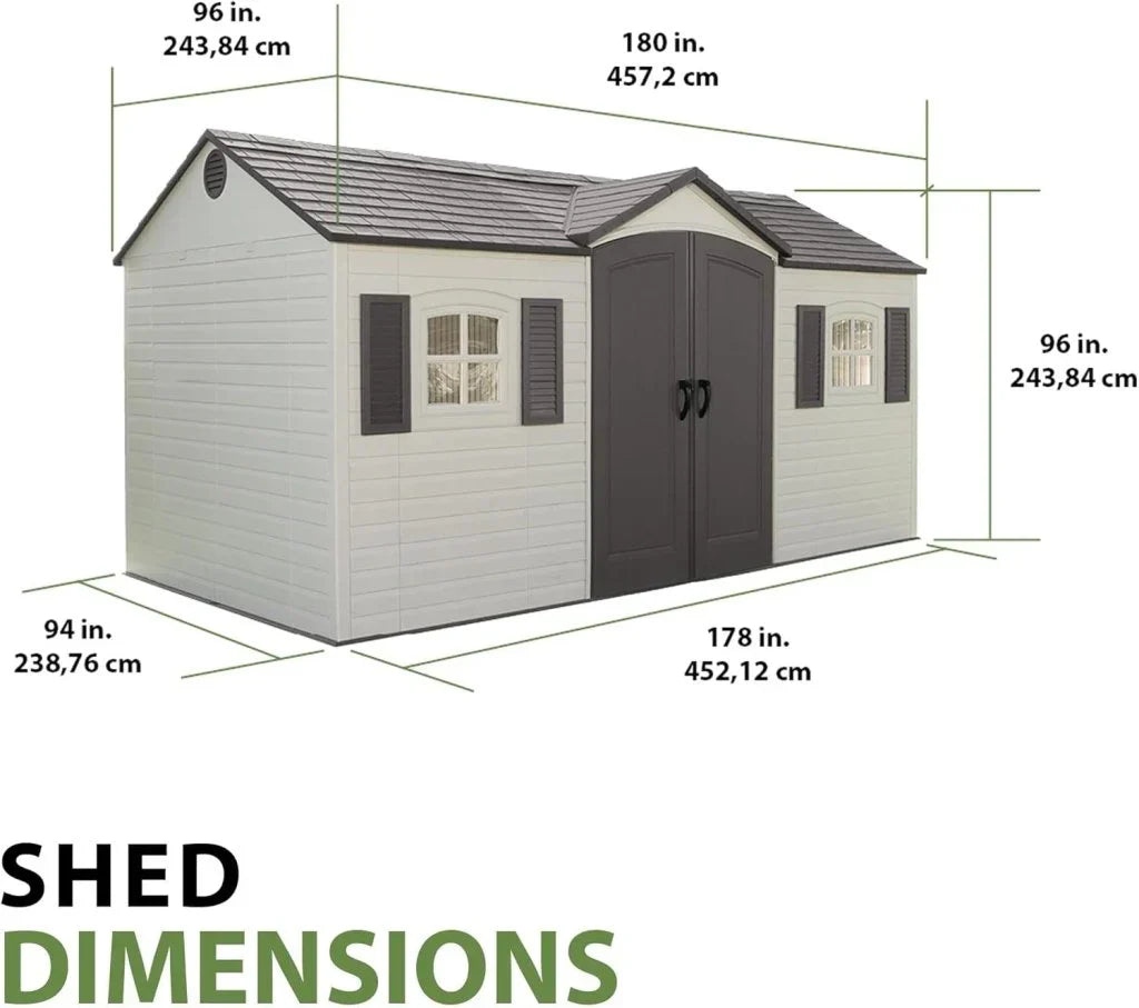 2026 6446 Outdoor Storage Shed, 8 x 15 Foot, Desert Sand