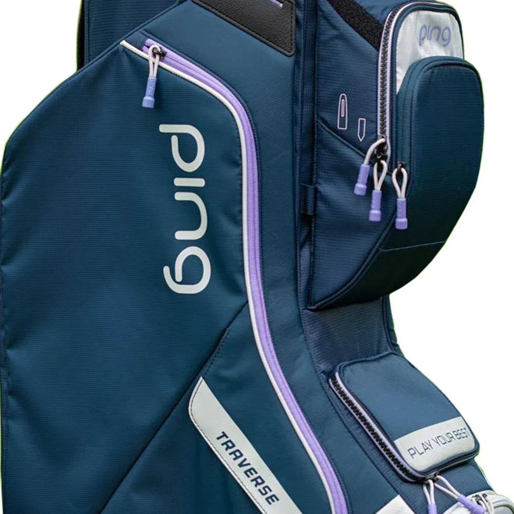 2026 Ping Traverse Cart Bag - Navy White Red