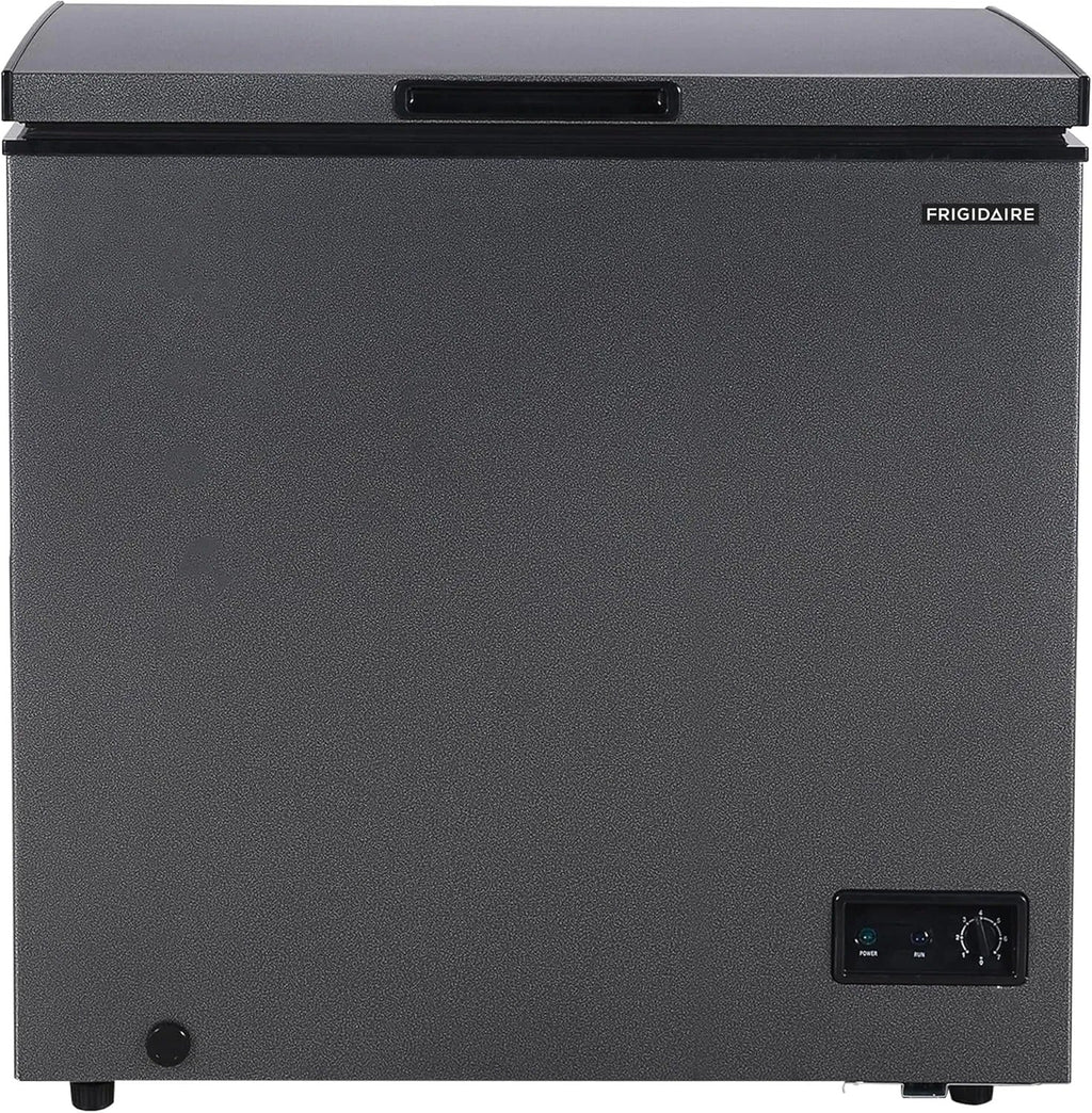 2026 NewFrigidaire chest freezer (7 cubic feet), granita finish, adjustable thermostat, easy defrost function, removable basket