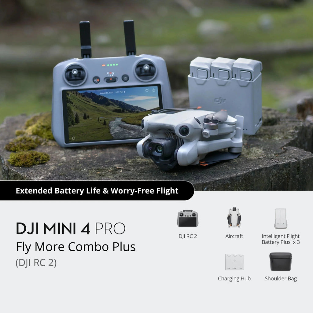 2026 NewDJI Mini 4 Pro Fly More Combo with DJI RC 2 Controller