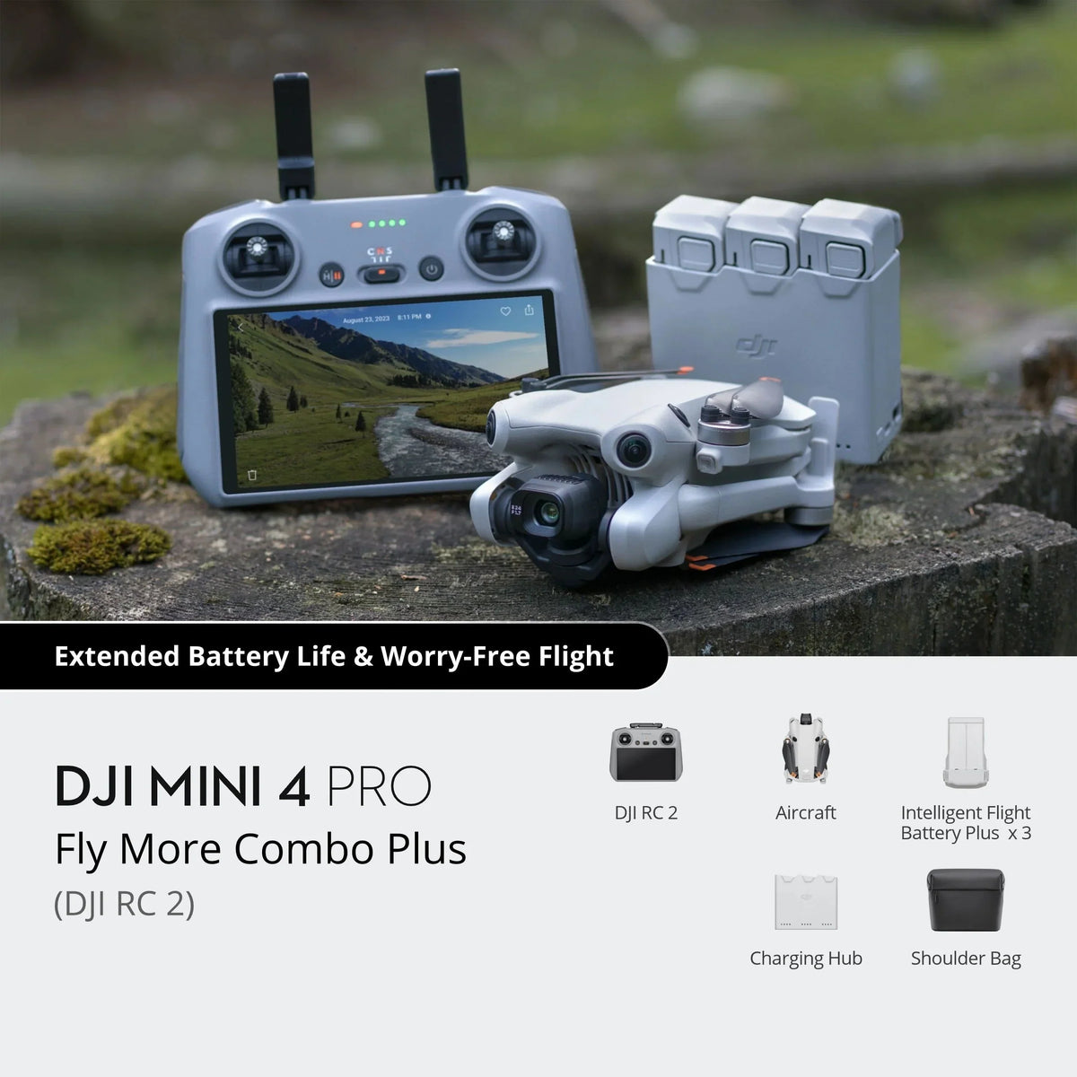 2026 NewDJI Mini 4 Pro Fly More Combo with DJI RC 2 Controller