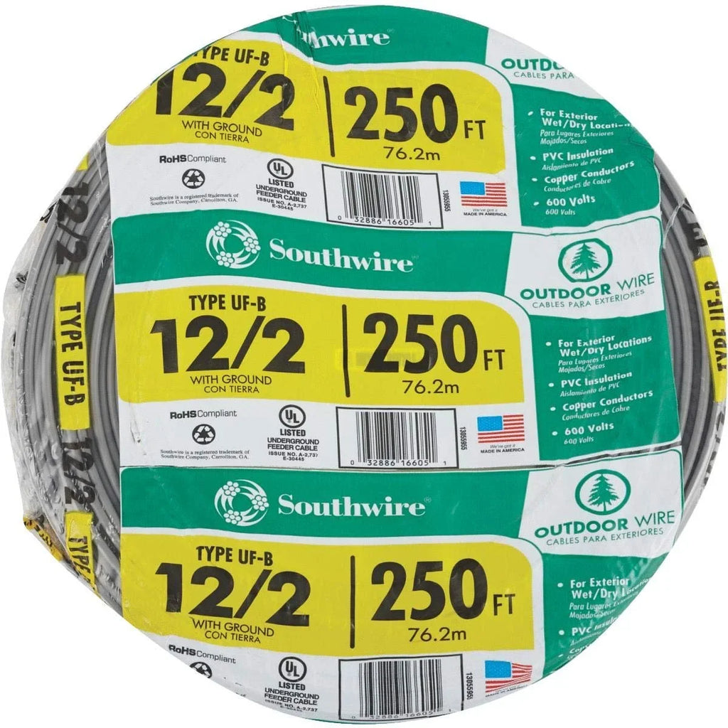 2026 NewSouthwire 13055955 250' 12-2 UFW/G WIRE, Gray