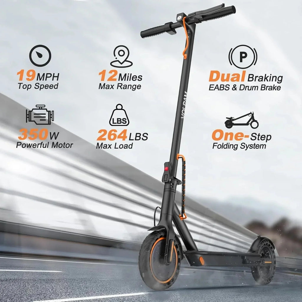 2026 NewElectric scooter, 350W/500W powerful motor, 8.5"/10" solid rubber tires, 19/22 mph, 28/21/12 mile range, dual brakes