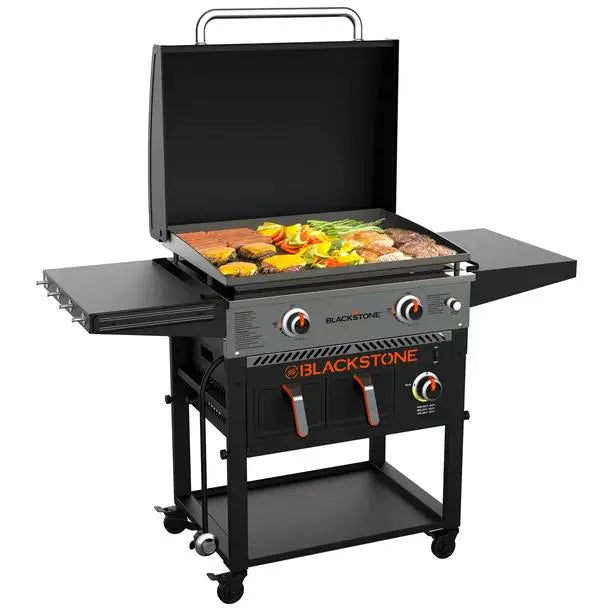 2026 Clearance Sale 2-Burner 28" Griddle with Electric Air Fryer and Hood