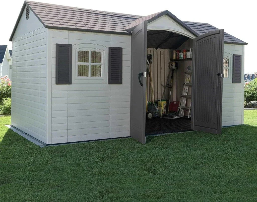 2026 6446 Outdoor Storage Shed, 8 x 15 Foot, Desert Sand