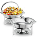 2026 Chafing Dish Buffet Set Round Chafers and Buffet Warmers Sets 4 Pack