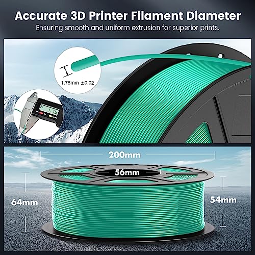 2026 SUNLU 4kg PLA 3D Printer Filament Bundle, Neatly Wound PLA Filament 1.75mm ±0.02mm, Individually Vacuum Packed, 4kg in Total, 1kg per Spool, 4 Pack, 4000g, 4Black