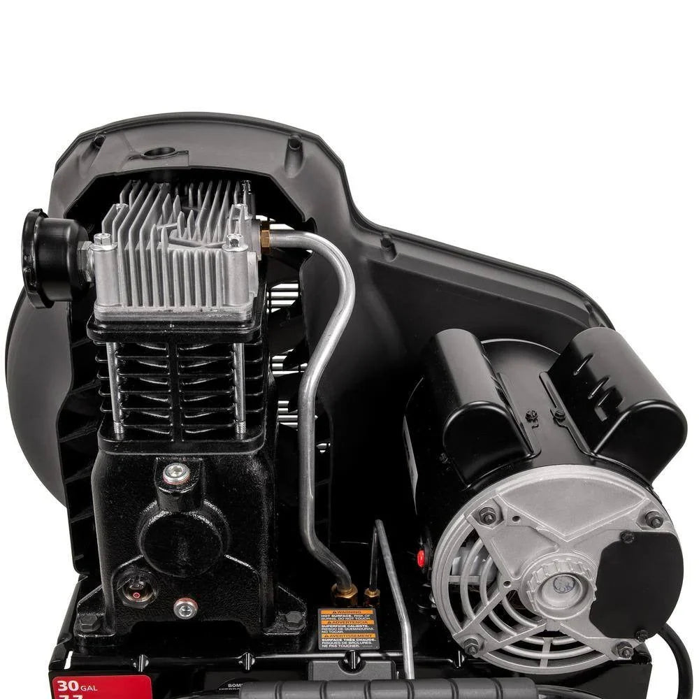 2026 NewHusky 30-gallon compressor, 175 PSI, oil-lubricated belt drive, portable vertical electric air compressor C304H