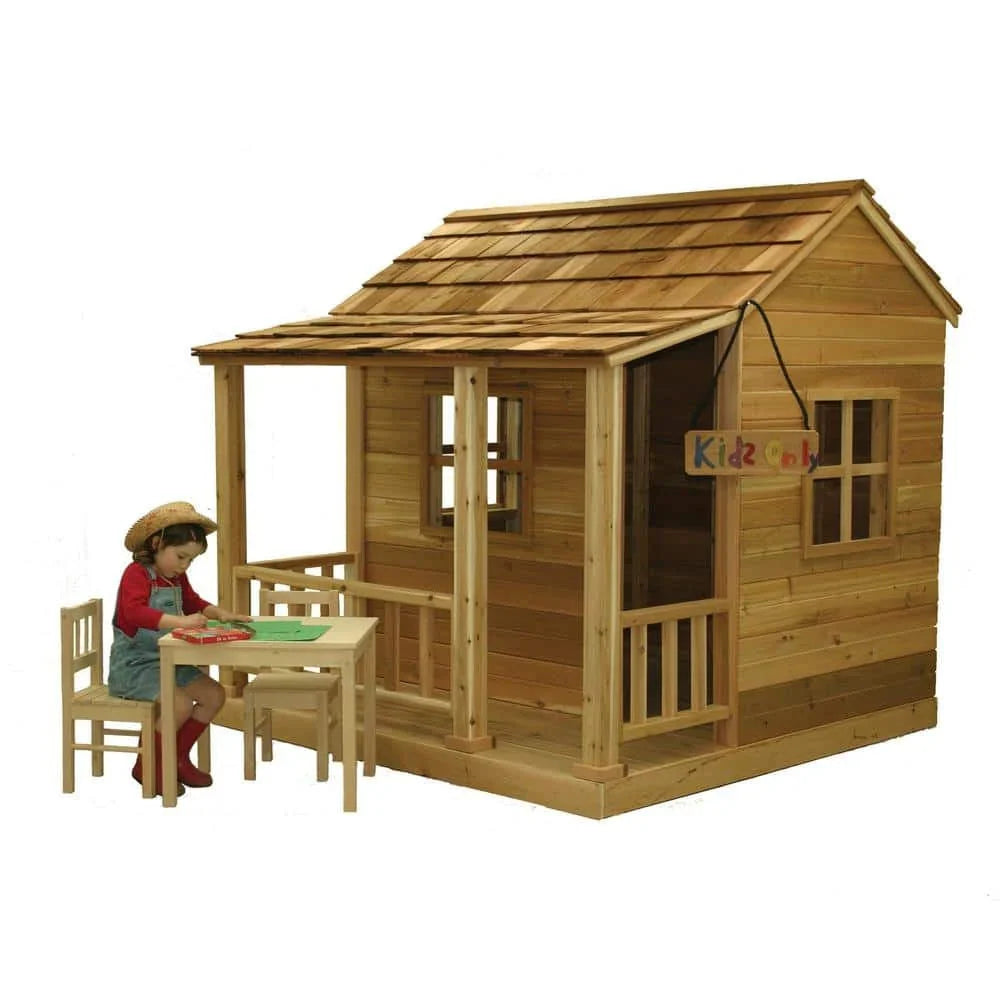 2026 Little Squirt 6 ft. Cedar Playhouse with Windows and Dutch Door