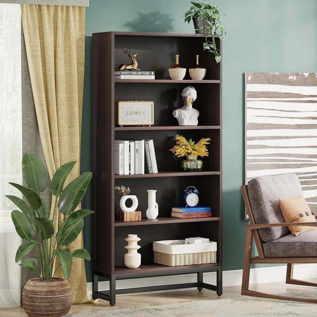 2026 70.87 Inch Tall 5-Tier Bookcase, Large Bookshelf with 31.5 Inch Wide Storage