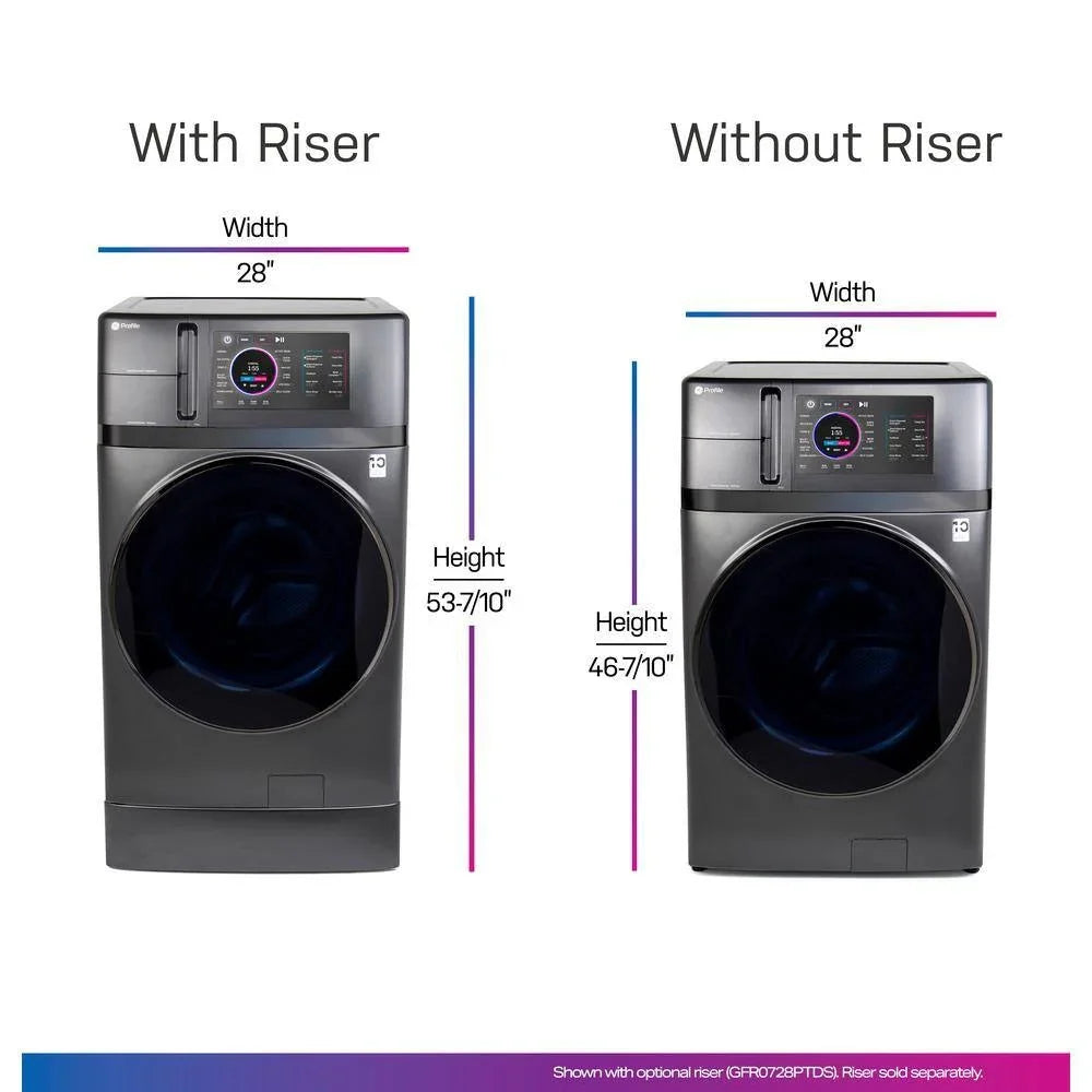 2026 NewProfile 4.8 cu. ft. UltraFast combination washer-dryer with ventless heat pump technology in Carbon Graphite