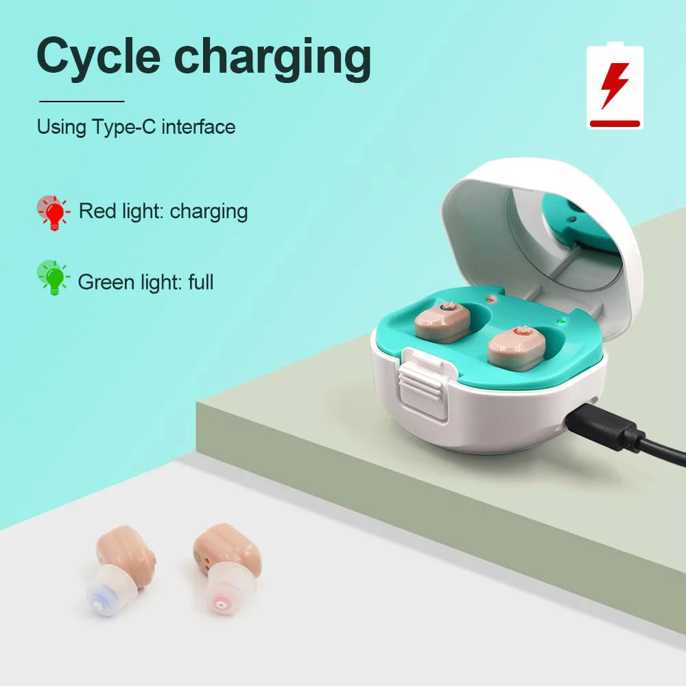 2026 FREELIVING Personal Sound Amplifiers for Ears, Mini Invisible Rechargeable Hearing Amplifier to Personal Sound Amplifiers with Noise Cancelling for Adults or Seniors Volume Control