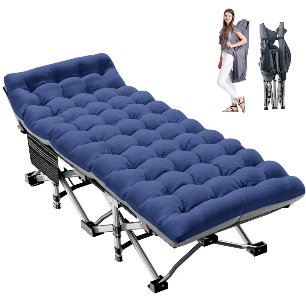 2026 NewSlsy 2 Pack Folding Bed Cot with 3.3 Inch 2 Sided Mattress, 75"* 28" Folding Camping Cots with Carry Bag, Portable Sleeping Cot Guest Bed