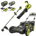 2026 40V Brushless 20 in. Walk Behind Self-Propelled Mower/String Trimmer/Leaf Blower with (2) Batteries and (2) Chargers