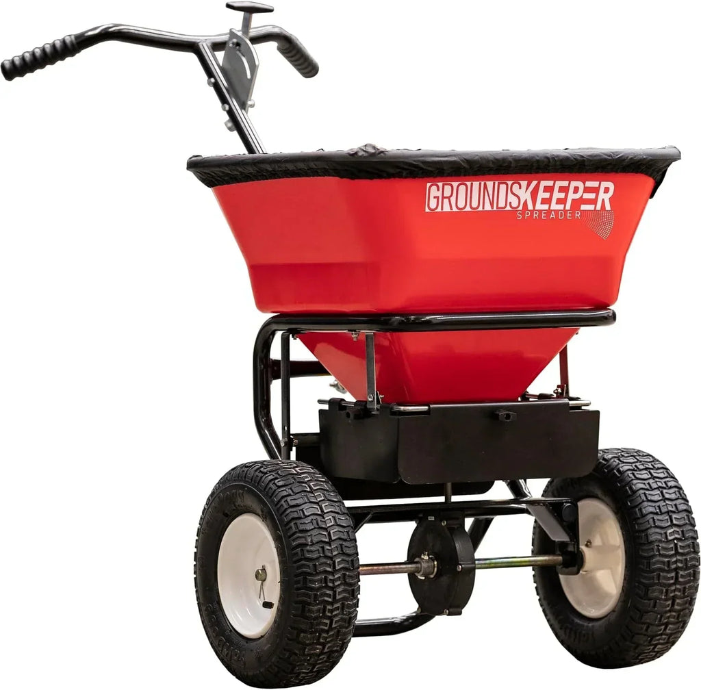 2026 100-Lb. Walk-Behind Push Spreader for Grass Seed, Salt, De-Icer and Fertilizer