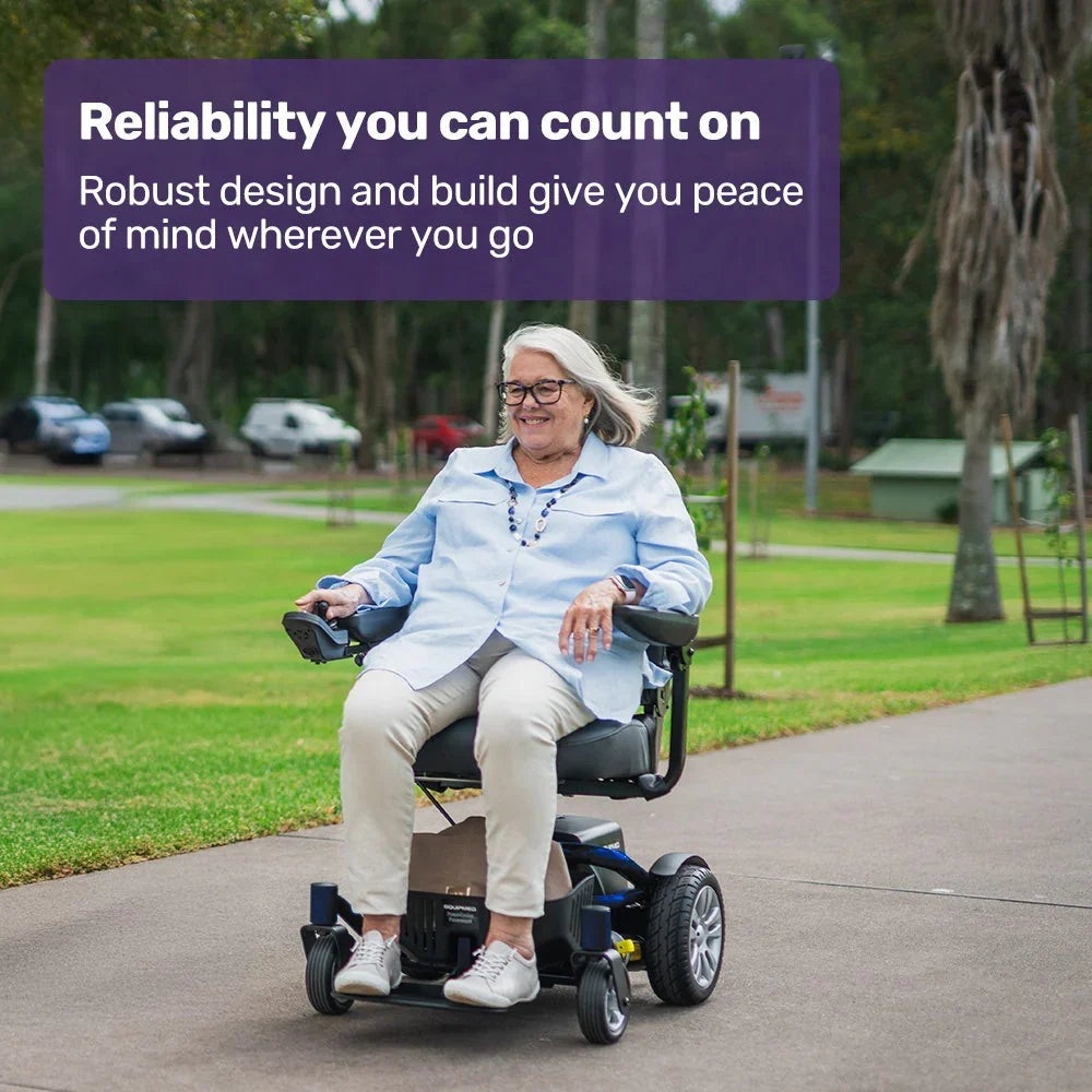 2026 Heavy Duty Electric Wheelchair, Up to 20km Range, Ultra-Comfortable, Great Turning Circle, Safe Stable Non-Slip Anti-Roll Back Power Chair, Blue