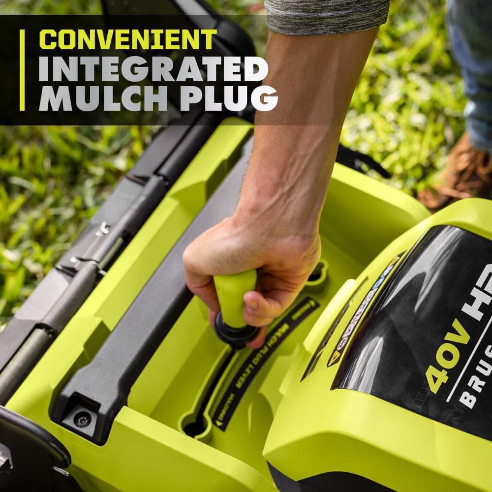 2026 40V Brushless 21-in Self-Propelled AWD Lawn Mower Whisper Series Includes (2) 6.0Ah Batteries and Charger