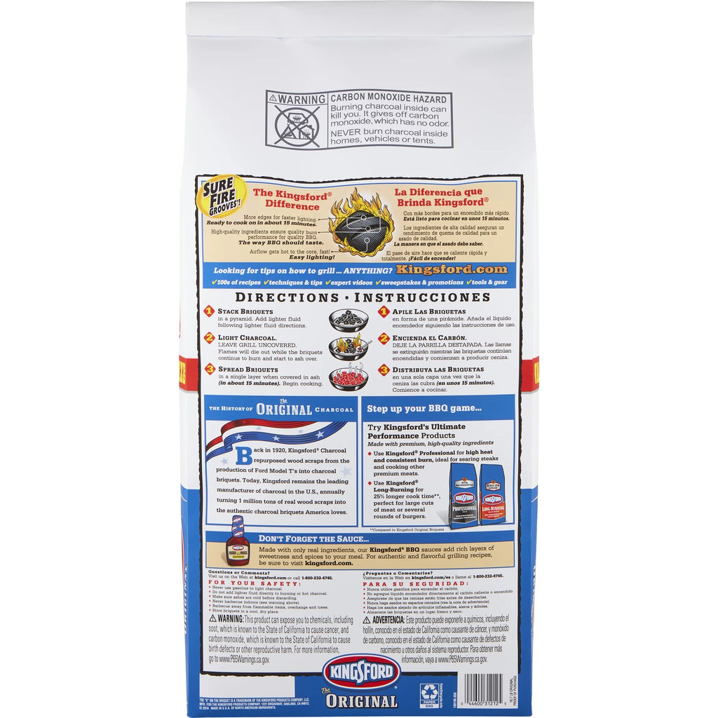 2026 Kingsford Original Charcoal Briquettes, Two 16.7 lb Bags